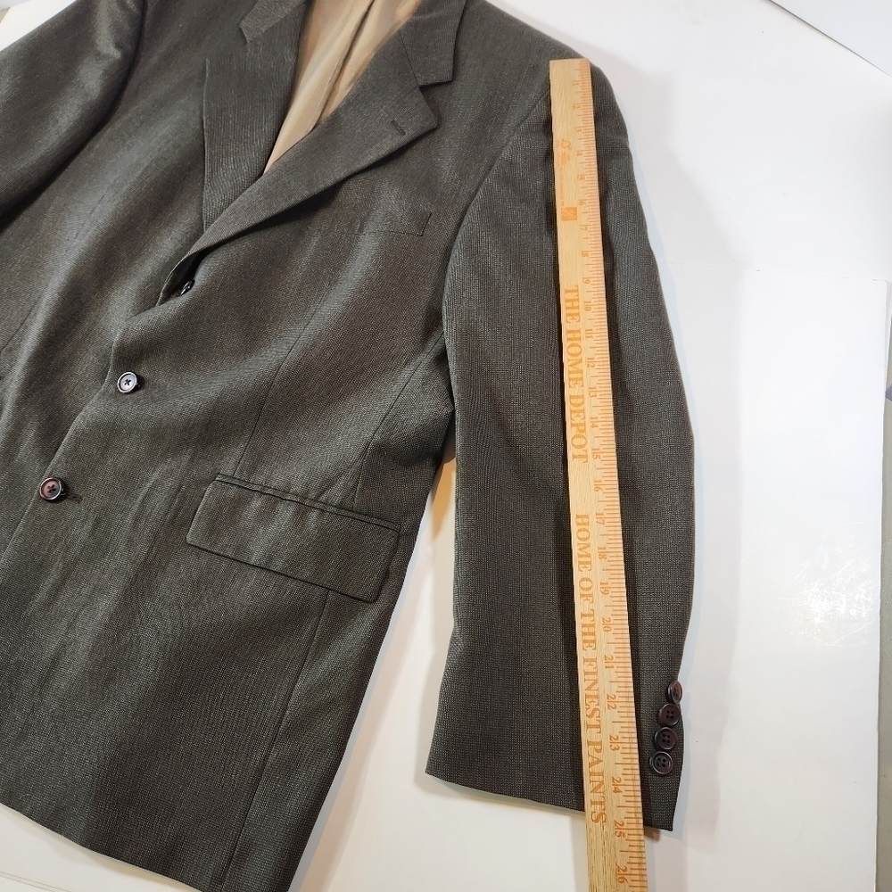 VTG Chaps Ralph Lauren Men’s 46R Brown Wool Tweed Sport Coat Blazer Suit Jacket - Picture 9 of 12